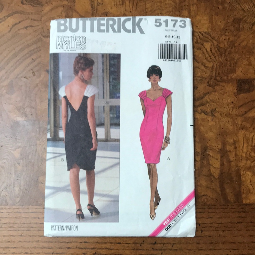 90's Butterick Vtge Sewing Pattern #5173 Sz 6-8-10-12 Morton Myles Evening Dress